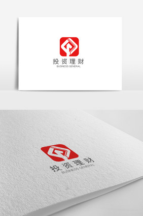 时尚大气简约投资理财logo设计模板