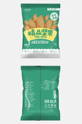 清新图形简约精品坚果食品包装设计