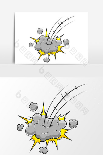 手绘矢量爆炸贴元素设计图片