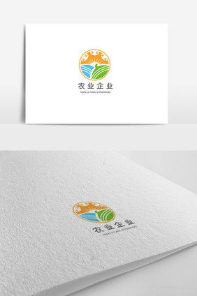 时尚简约高端农业企业logo设计模板