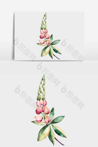 手绘植物花朵元素设计图片