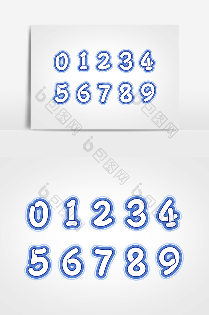 数字艺术字字体模板-包图网