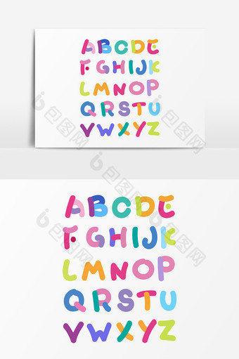 字母英文艺术字 字体设计元素图片