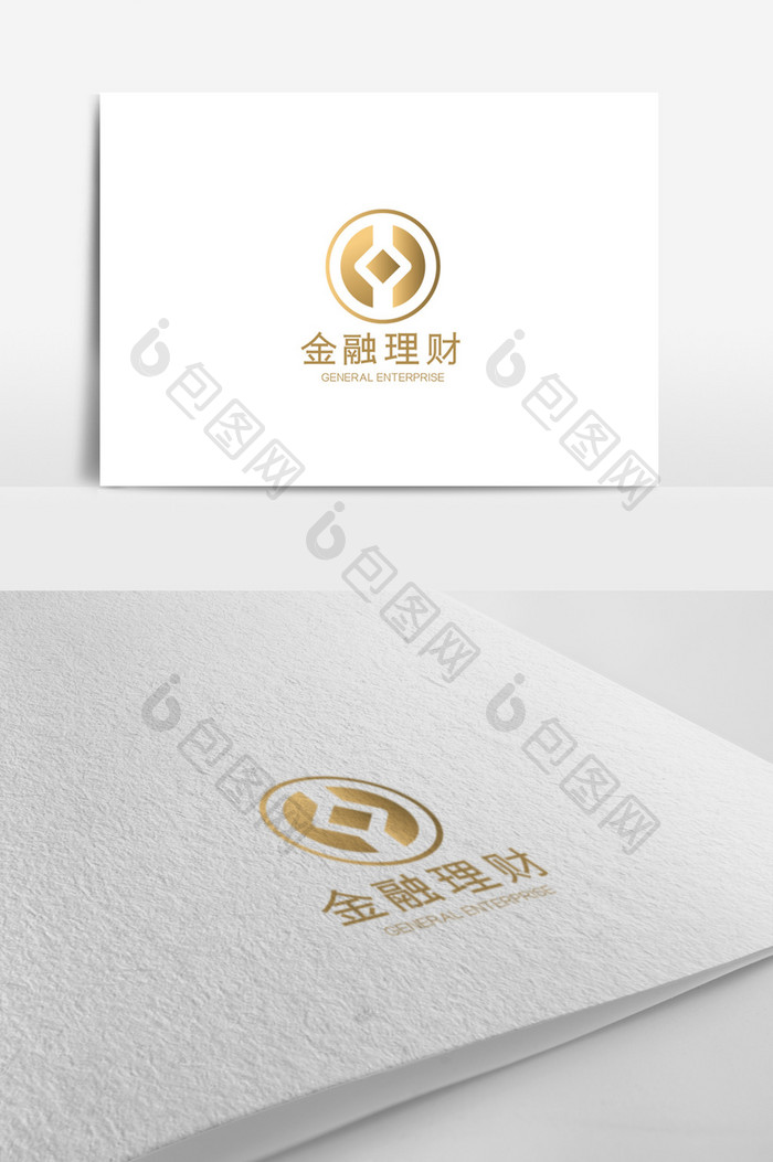 时尚简约高端金融理财logo设计模板