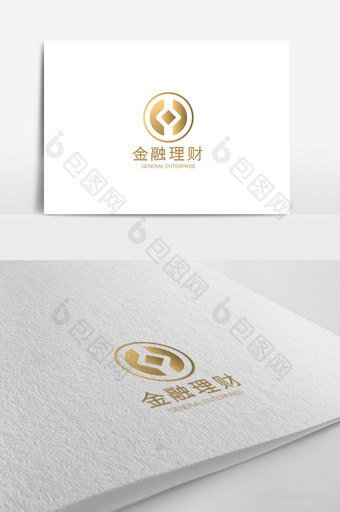 时尚简约高端金融理财logo设计模板图片