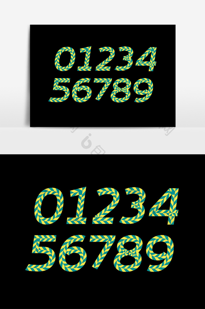 数字艺术字字体模板-包图网