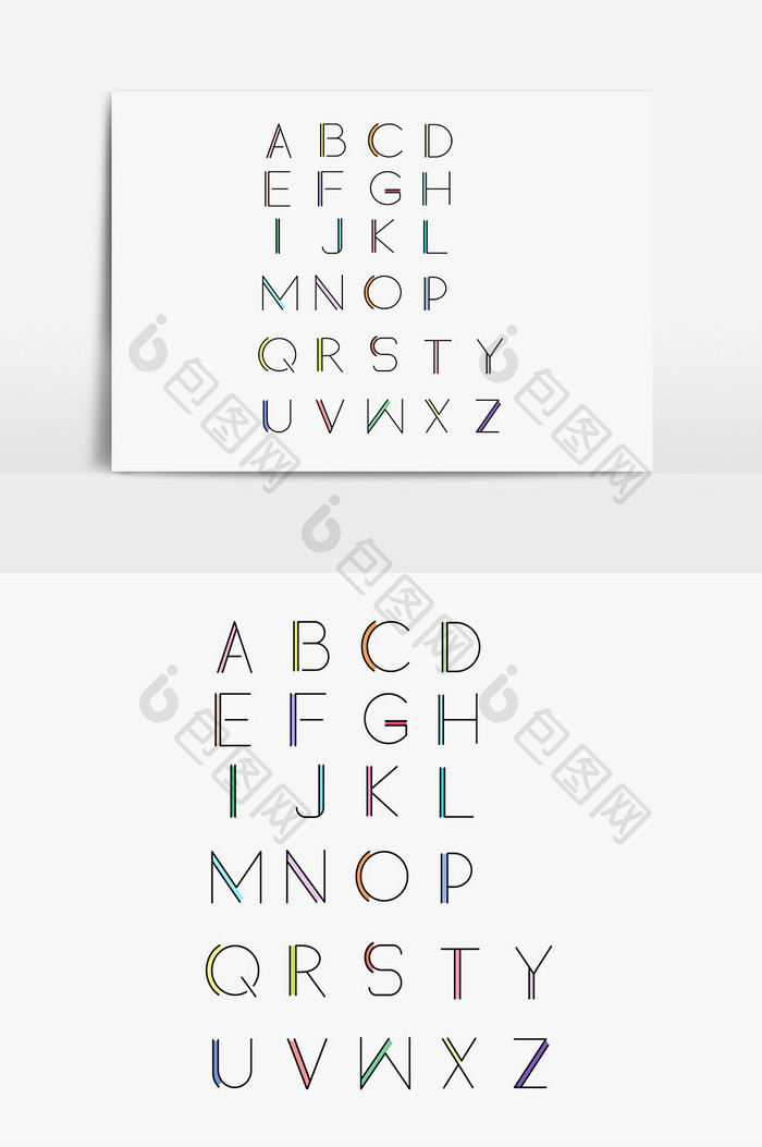 字母 英文 艺术字字体设计元素