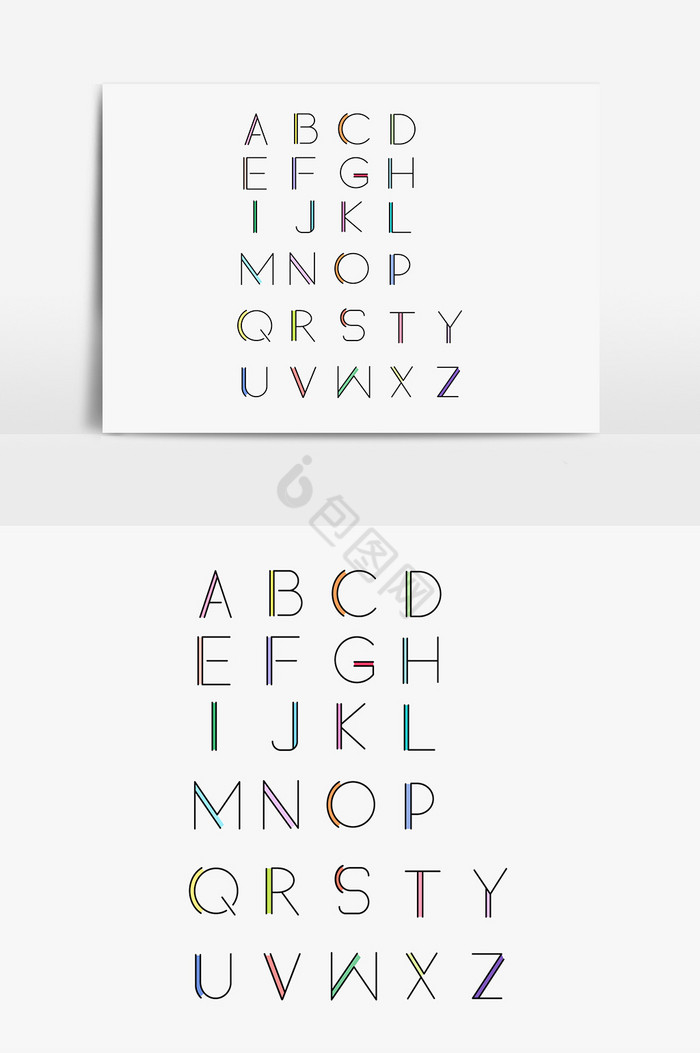 字母英文艺术字字体图片