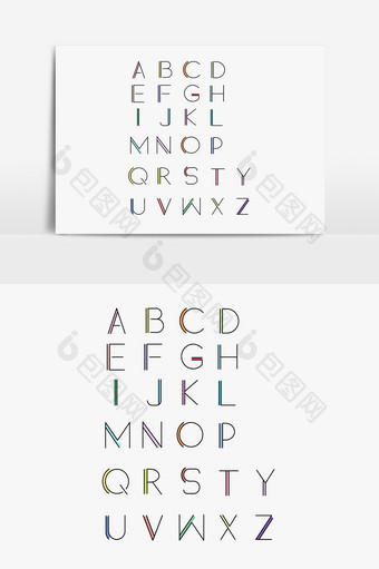 字母 英文 艺术字字体设计元素图片