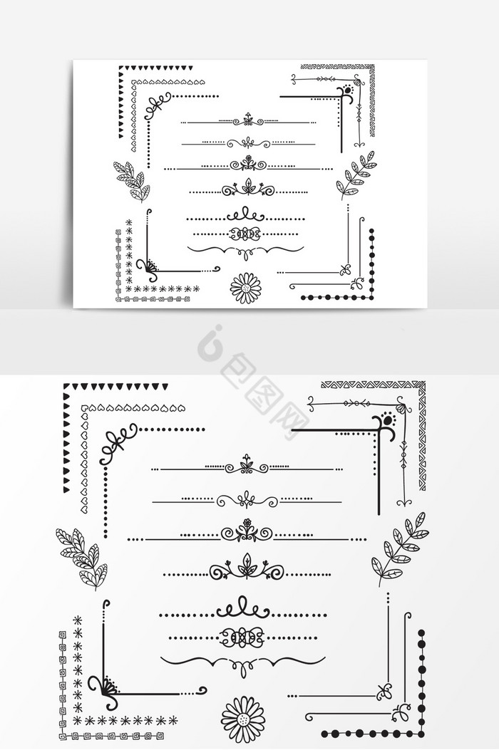 欧式花纹边框分割线图片