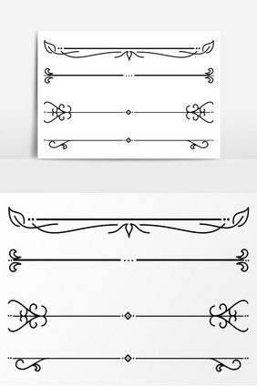 艺术欧式花边线条AI矢量素材
