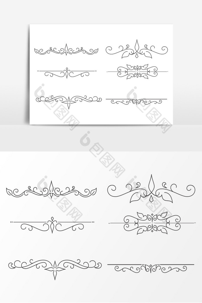 花边欧式线条AI图片图片