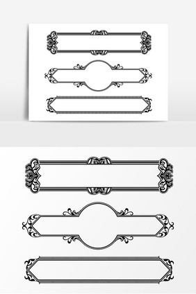 艺术欧式装饰边框AI矢量素材