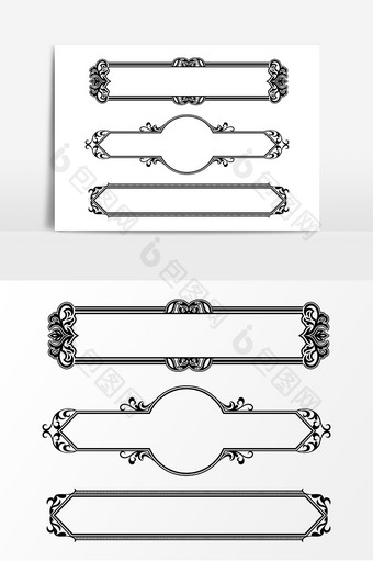艺术欧式装饰边框AI矢量素材图片