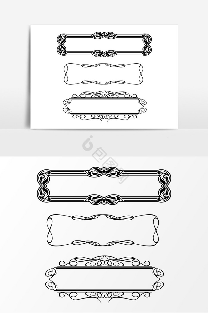 欧式艺术装饰边框ai