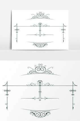 欧式装饰花边线条AI矢量素材