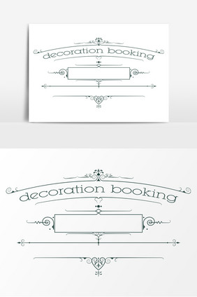 欧式线条大气花边AI矢量素材