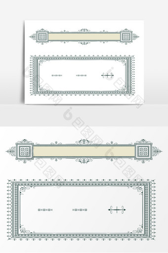 欧式花边AI矢量素材图片
