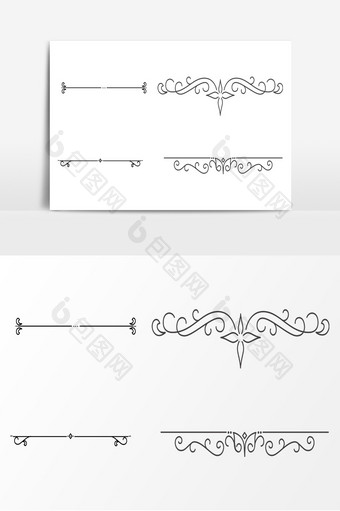 欧式简易边框AI矢量素材图片