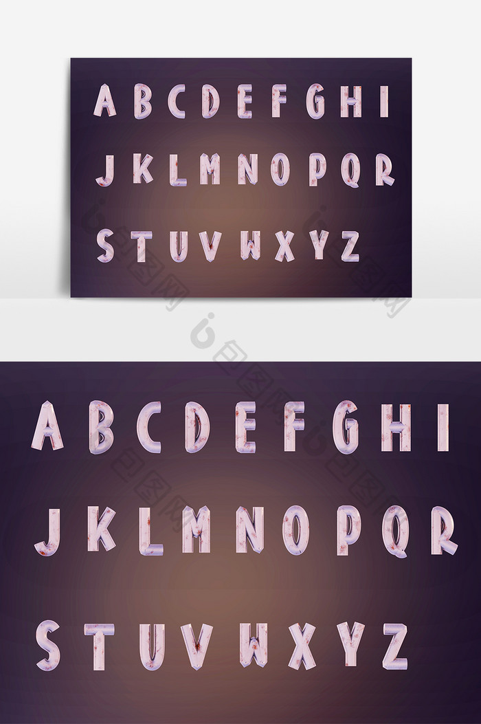 锈迹质感英文字母