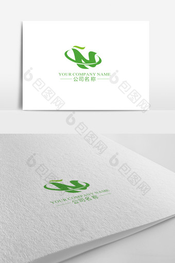 简洁大气时尚N字母凤凰logo标志图片