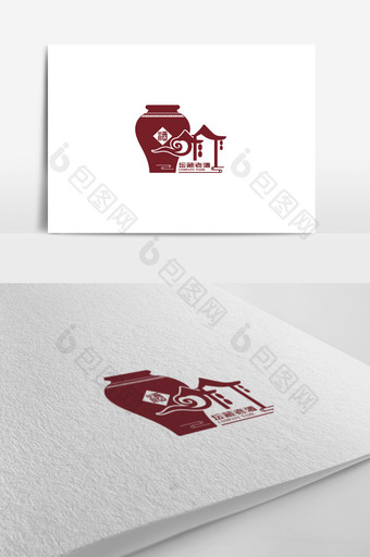 个性创意老酒坊酒馆标志logo设计图片