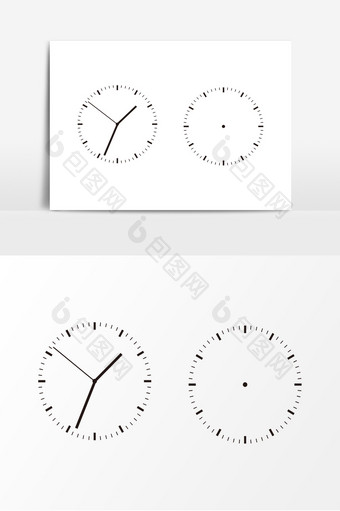卡通钟表刻度设计元素图片
