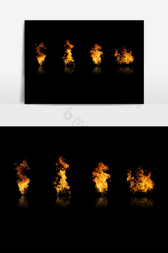 手绘火焰元素设计图片