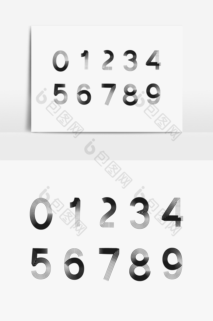 艺术数字艺术字字体模板-包图网