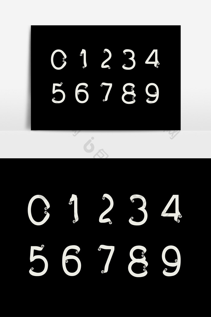 艺术数字 艺术字字体设计元素