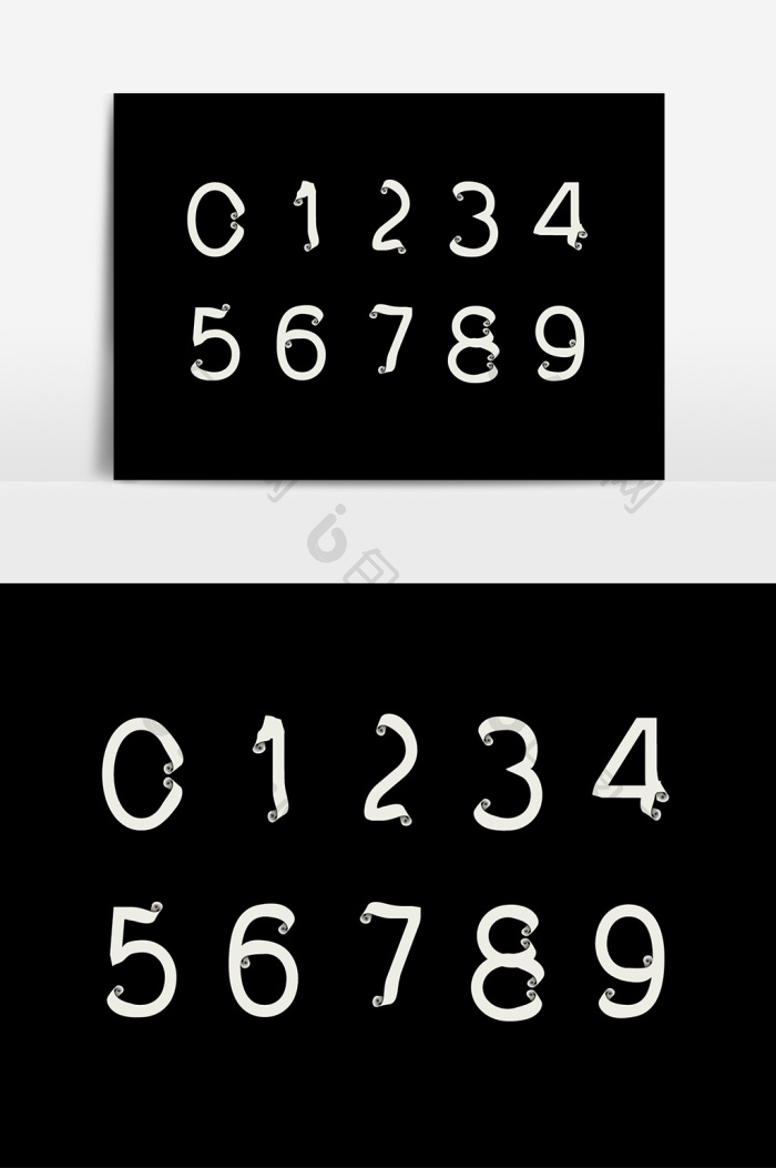 艺术数字艺术字字体模板-包图网