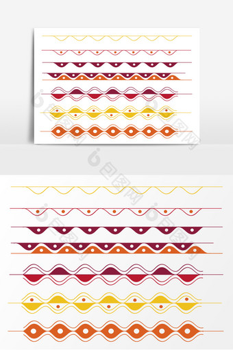 质感简约矢量波浪分割线图片