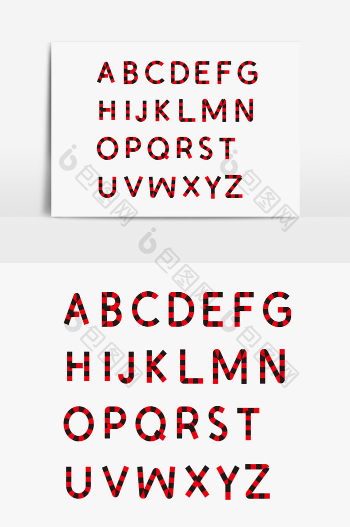 英文 字母艺术字字体设计元素