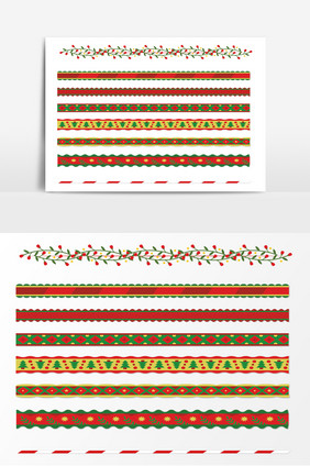 创意时尚圣诞花边素材矢量图