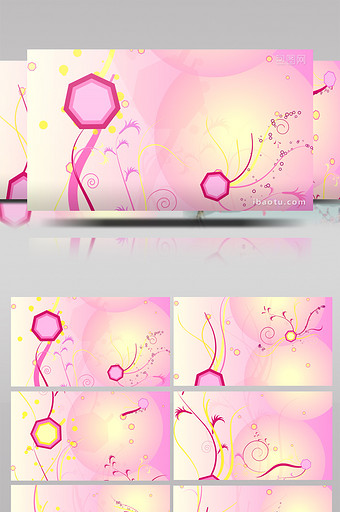 粉色藤蔓蔓延生长动态背景视频LED背景图片
