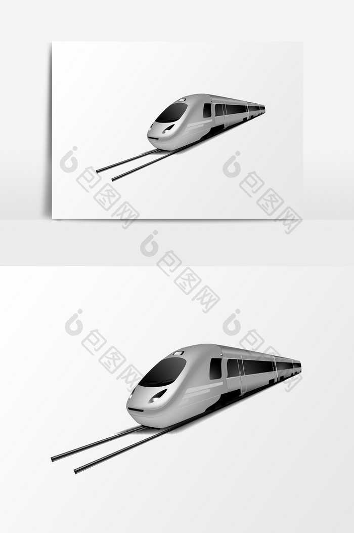 高铁动车矢量交通工具元素