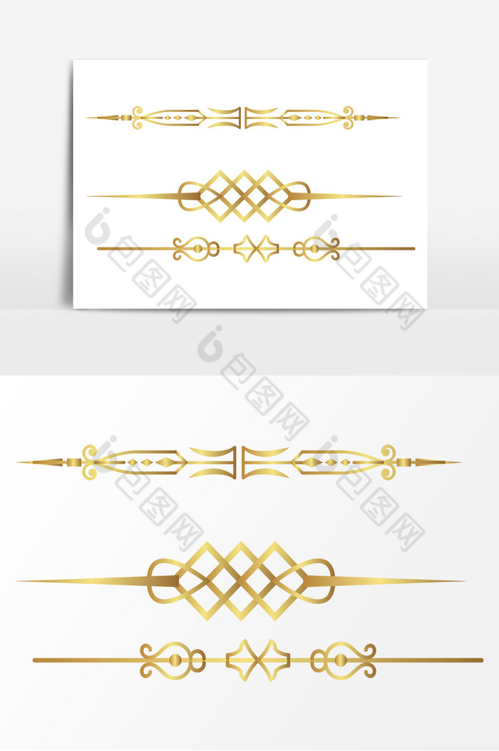 金色欧式装饰线条花边AI图片图片