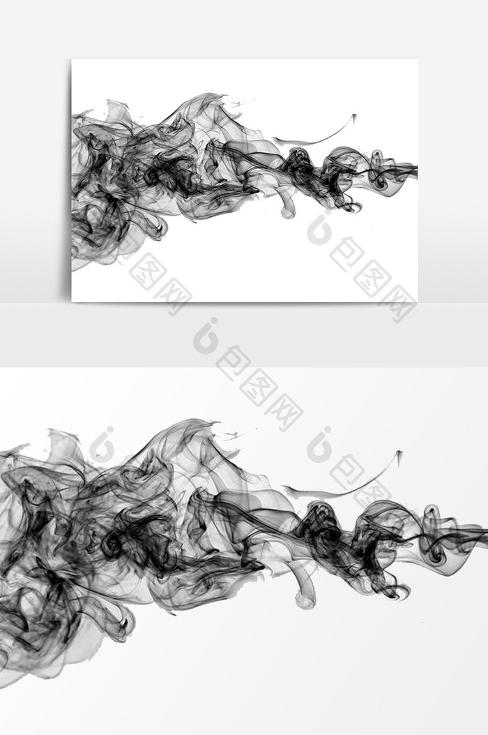 黑色烟雾缭绕设计元素