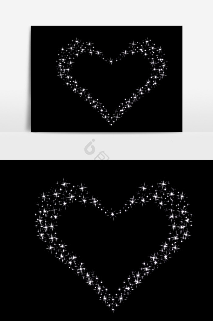 星光组成桃心形状情人节图片