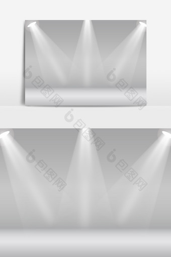 简约浪漫舞台光束表演灯光通用元素图片