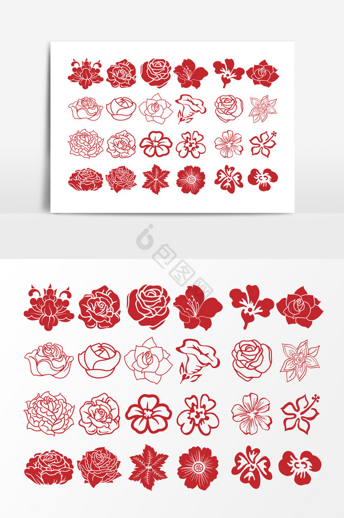 红色花朵图片-红色花朵素材免费下载-包图网