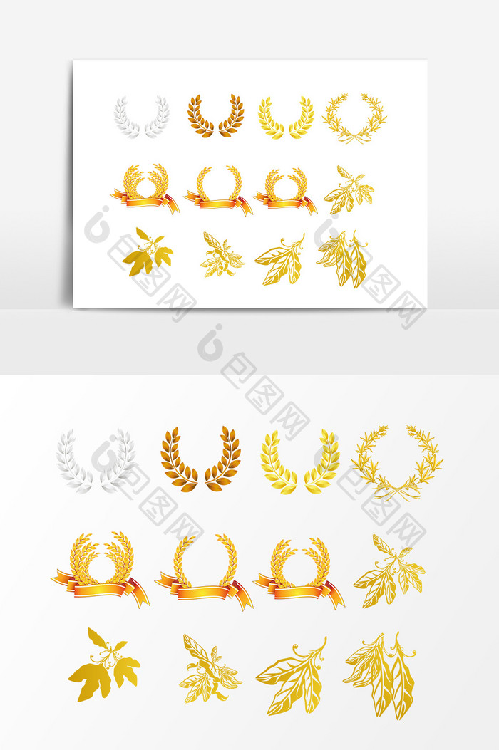 金色麦穗植物装饰元素
