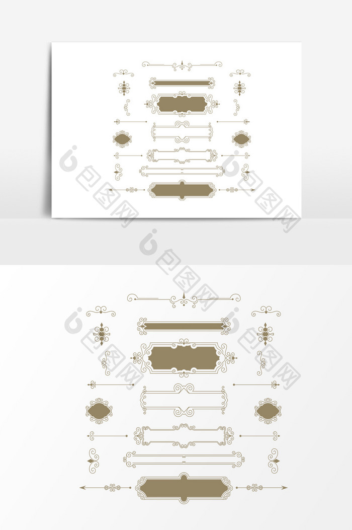 手绘装饰图案边框元素