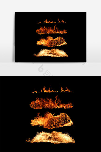 手绘火焰效果元素设计图片