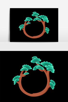 树木装饰图案元素