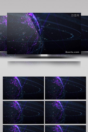 炫酷震撼企业互联网星球数据背景元素图片