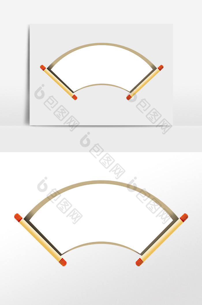 弧形卷轴插画图片图片