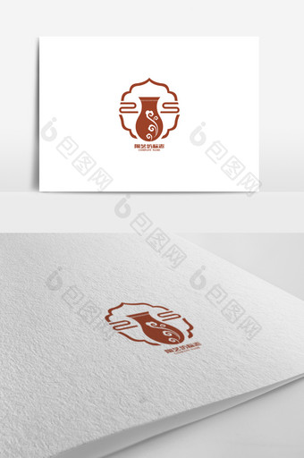 古朴陶瓷工作室标志logo设计图片