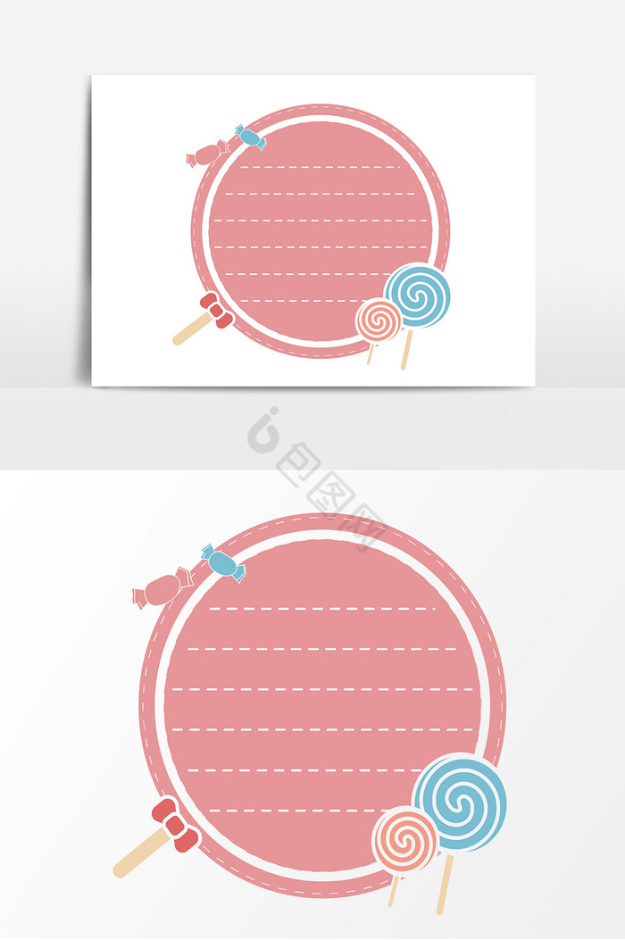 棒棒糖边框图片