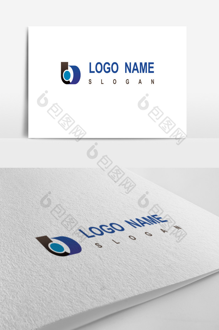 蓝色字母b企业通用logo